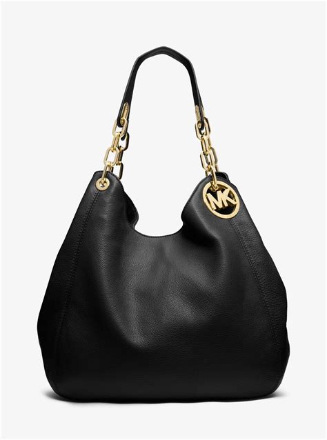 michael kors fulton shoulder tote black|michael kors fulton bag.